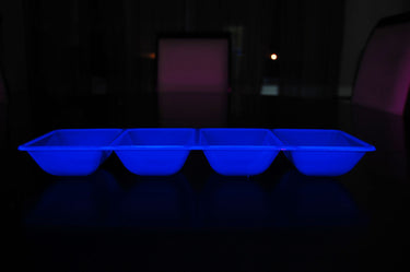 UV Blacklight Reactive 4 Compartment Serving Tray